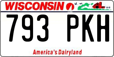 WI license plate 793PKH