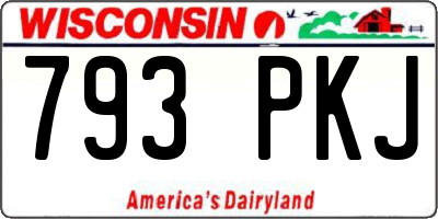 WI license plate 793PKJ