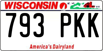 WI license plate 793PKK