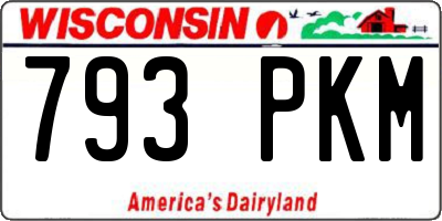 WI license plate 793PKM