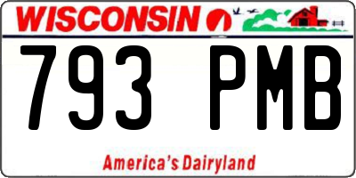 WI license plate 793PMB