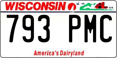 WI license plate 793PMC
