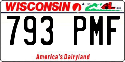 WI license plate 793PMF