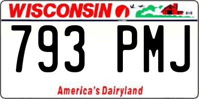 WI license plate 793PMJ