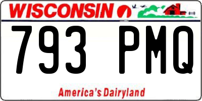 WI license plate 793PMQ