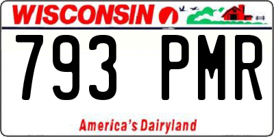 WI license plate 793PMR