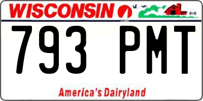 WI license plate 793PMT