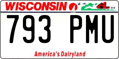 WI license plate 793PMU