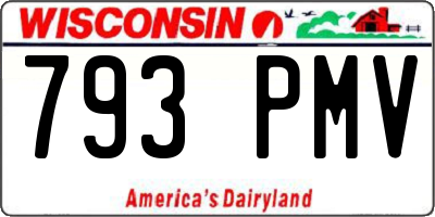 WI license plate 793PMV