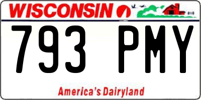 WI license plate 793PMY