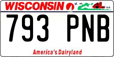 WI license plate 793PNB