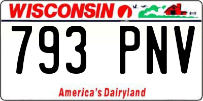 WI license plate 793PNV