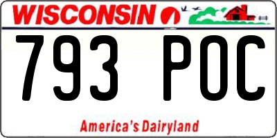WI license plate 793POC