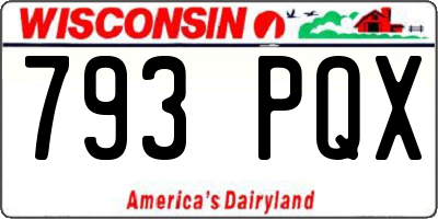 WI license plate 793PQX