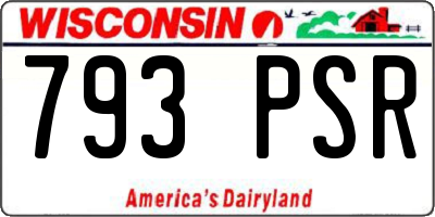 WI license plate 793PSR