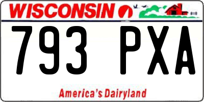 WI license plate 793PXA
