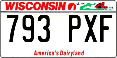 WI license plate 793PXF