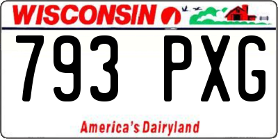 WI license plate 793PXG