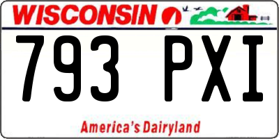 WI license plate 793PXI
