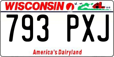 WI license plate 793PXJ