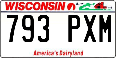 WI license plate 793PXM