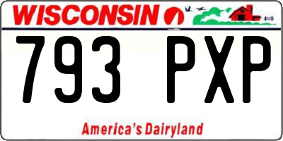 WI license plate 793PXP