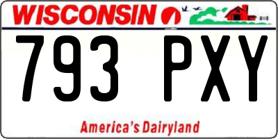 WI license plate 793PXY