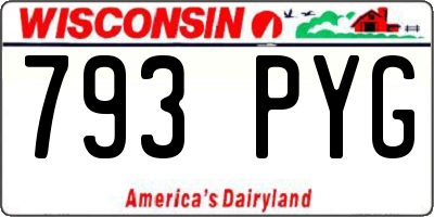 WI license plate 793PYG