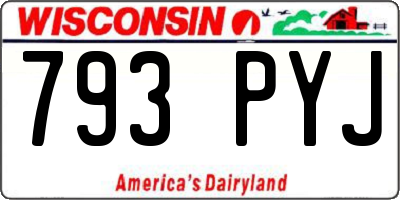 WI license plate 793PYJ