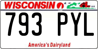 WI license plate 793PYL