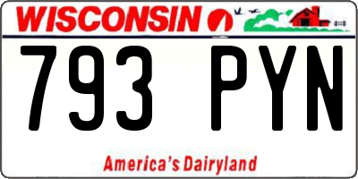 WI license plate 793PYN
