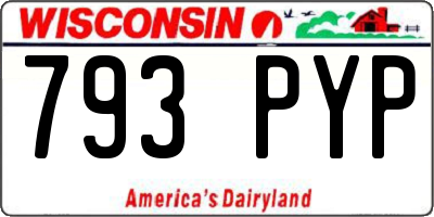 WI license plate 793PYP