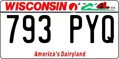 WI license plate 793PYQ