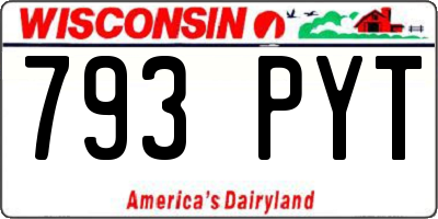 WI license plate 793PYT