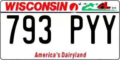 WI license plate 793PYY