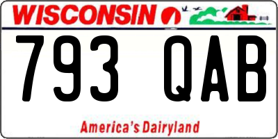 WI license plate 793QAB