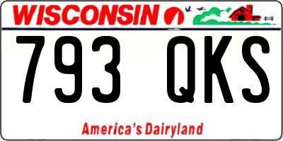 WI license plate 793QKS