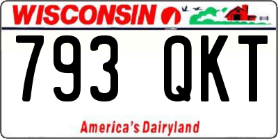 WI license plate 793QKT