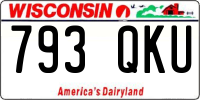 WI license plate 793QKU