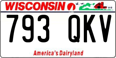 WI license plate 793QKV