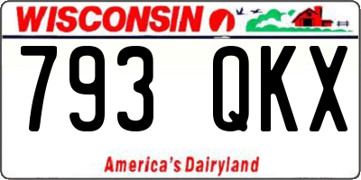 WI license plate 793QKX