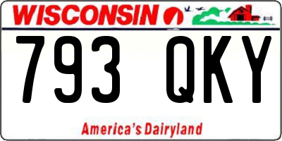 WI license plate 793QKY