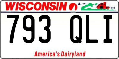 WI license plate 793QLI