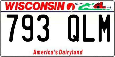 WI license plate 793QLM