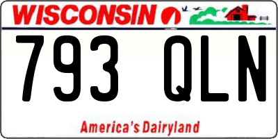 WI license plate 793QLN
