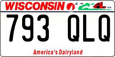 WI license plate 793QLQ
