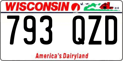 WI license plate 793QZD