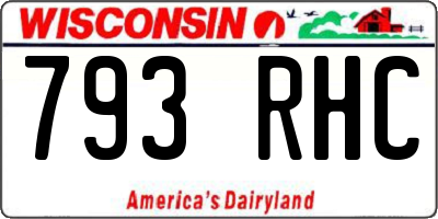 WI license plate 793RHC