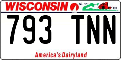 WI license plate 793TNN