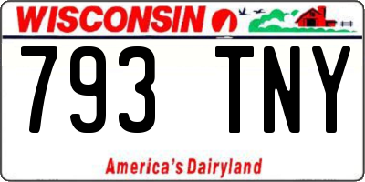 WI license plate 793TNY
